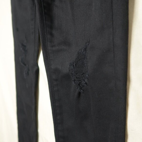 Adriano Goldschmied Alexxis Jeans Size 24 High Rise Vintage Slim Black Distress - Picture 7 of 16
